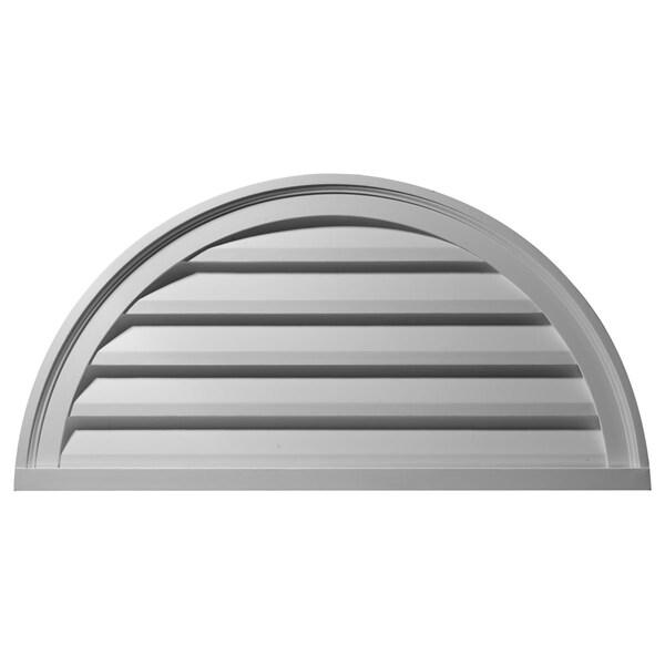 Ekena Millwork Half Round Gable Vent Louver, Non-Functional, 40"W x 20"H x 1 1/8"P GVHR40D - main